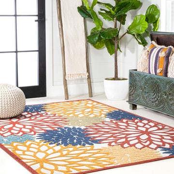 Minori Floral High-low Area Rug